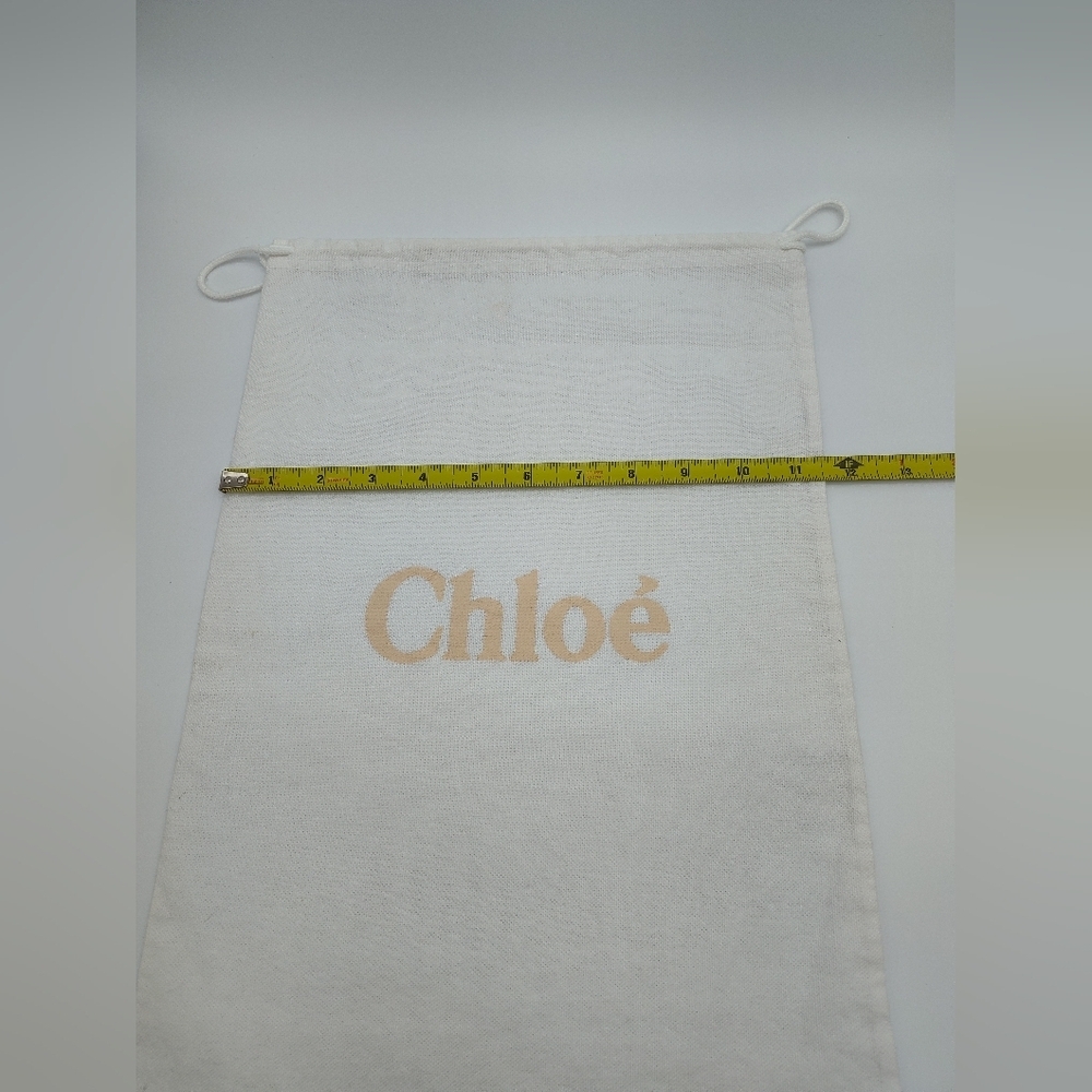 CHLOÉ Dust Bags Set 2 Canvas Drawstring 16.5x11.5 Replacement Storage - Picture 4 of 4